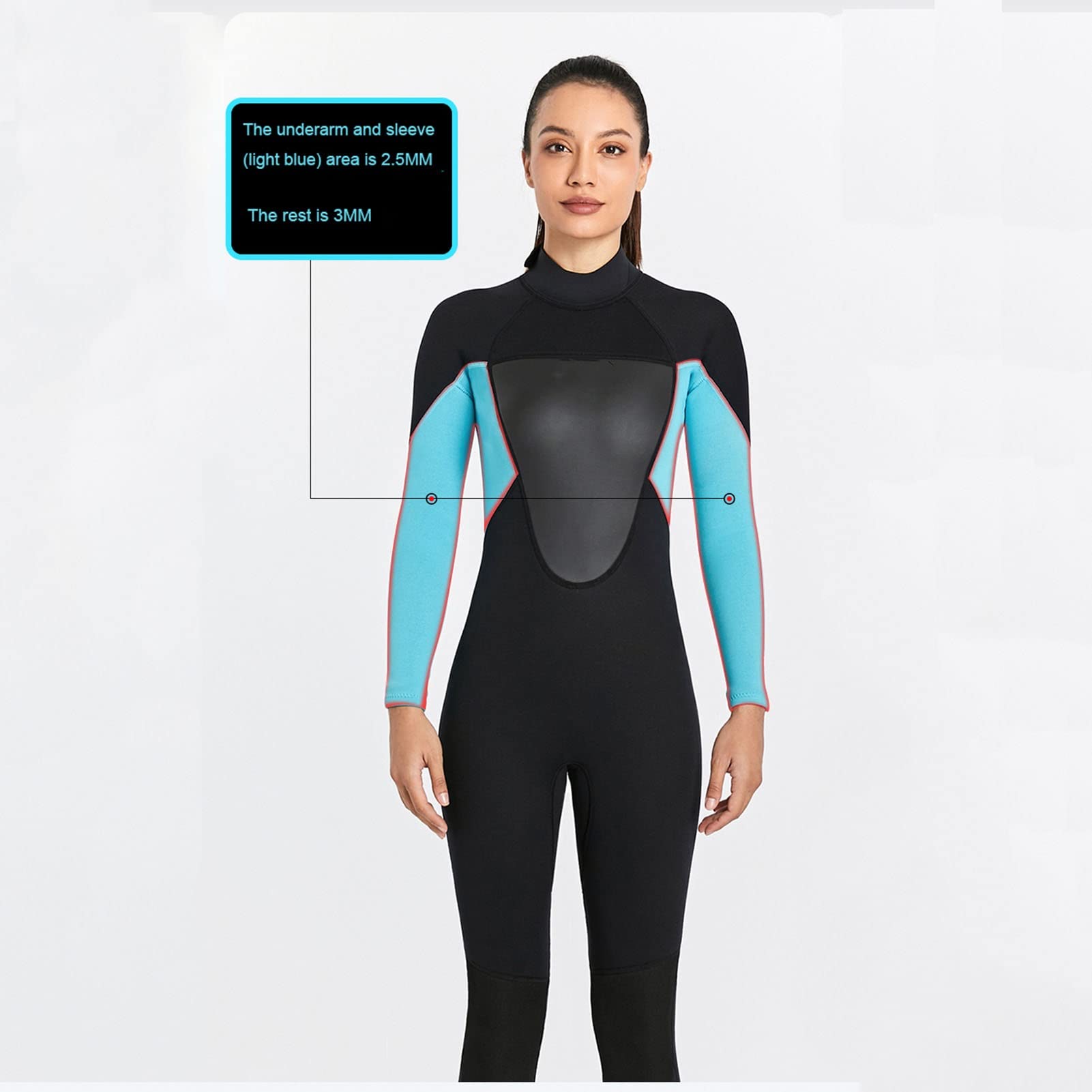 Muta In Neoprene Mute Da Sub Da 3 Mm Design Imbottito Al Ginocchio, Tessuto Elasticizzato for Nuoto/surf/snorkeling/immersioni Subacquee/kayak/sport Acquatici