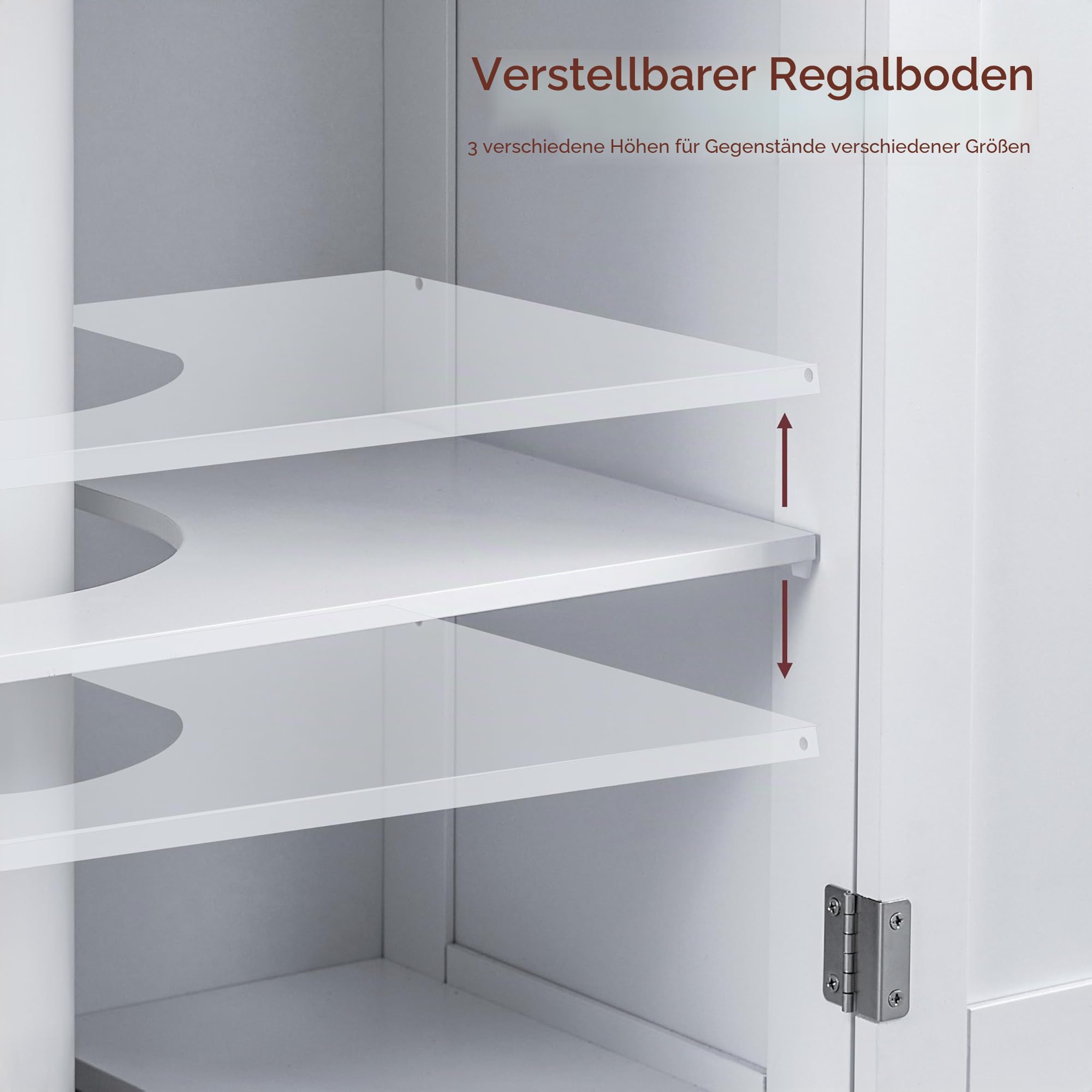 Bath Vida Priano Unterwaschbecken, Badezimmerschrank, bodenstehender Aufbewahrungsschrank, Waschbeckeneinheit, Weiß, H 60 x B 60 x T 30 cm ca