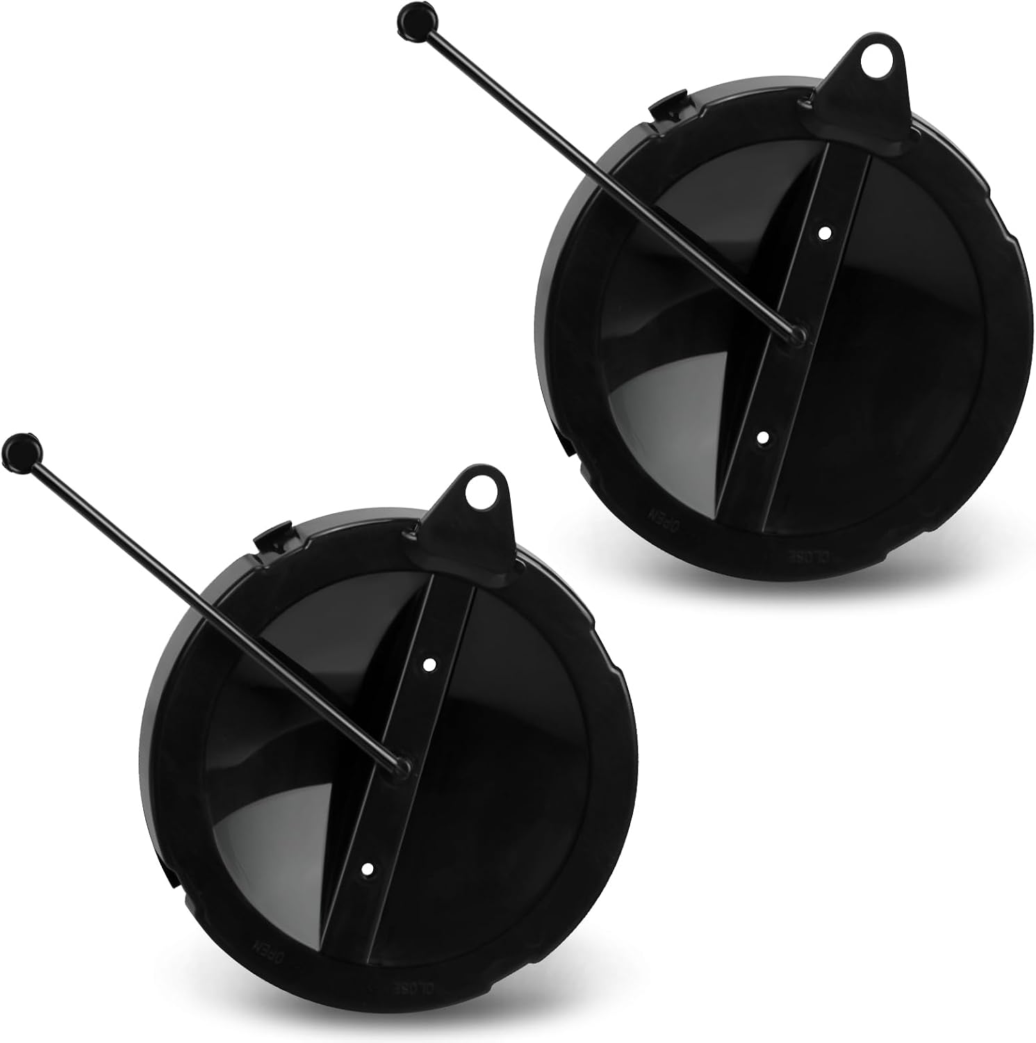 A040338BK Hose Carrier Cap/Strap for Valterra RV Sewer Hose Carrier, Replacement Storage Tube Holder Cover, End Caps with Strap Secure for Camper Waste Water Tank Vent Holder Black,2 PCS