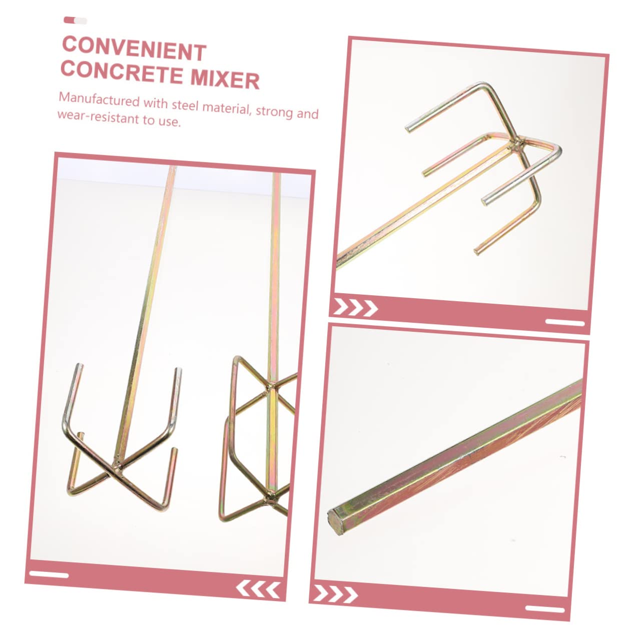 NUOBESTY Miscelatore per Vernice e Cemento in Acciaio 2 Pezzi Multi-funzione Resistente all Usura e Non Deformabile per Cantiere e Casa
