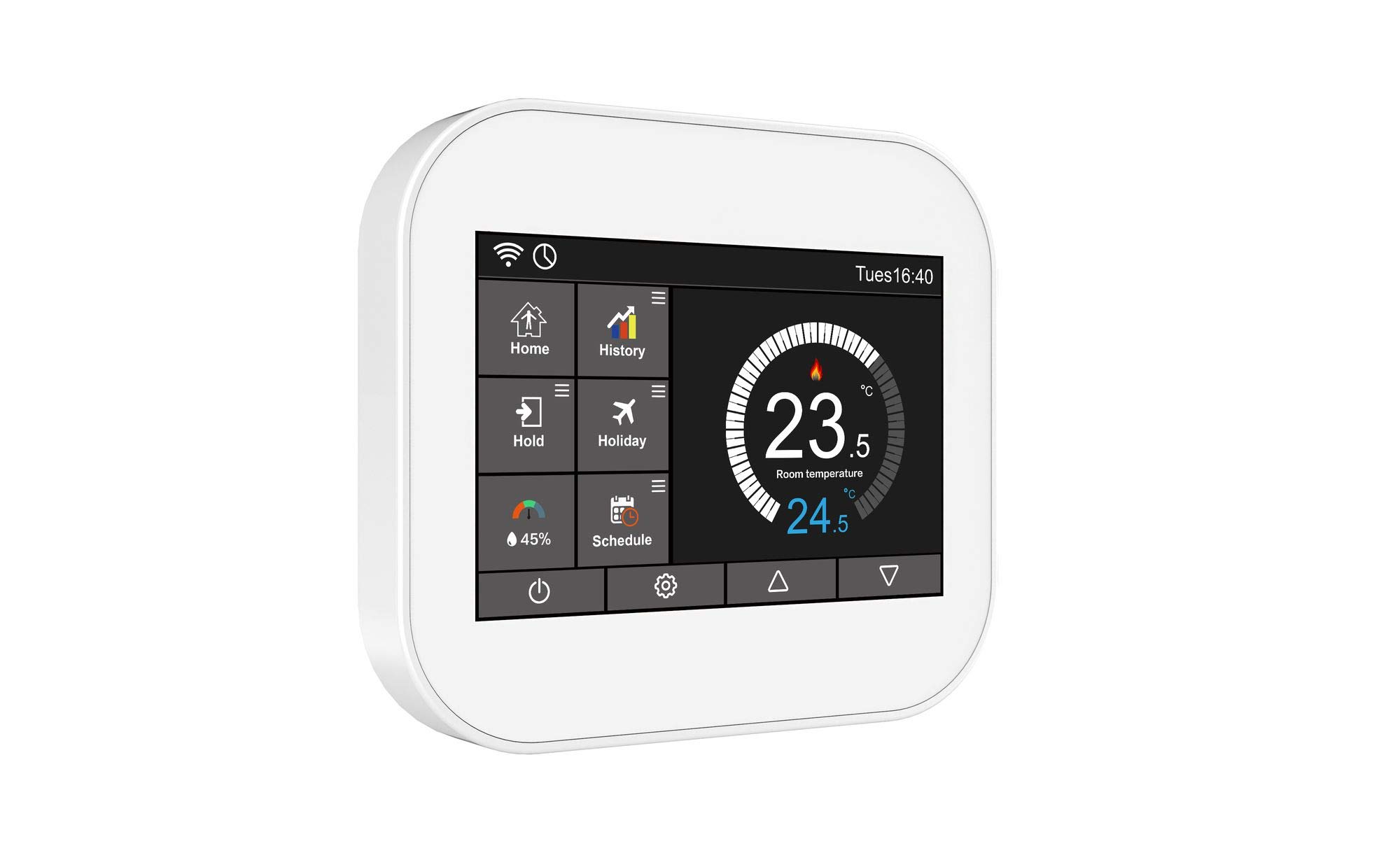 Riscaldamento a pavimento elettrico 200 Watt WiFi Termostato elettrico tecnologia TWIN Dimensioni della superficie: 3,5 m² (ID5335), termostato: bianco