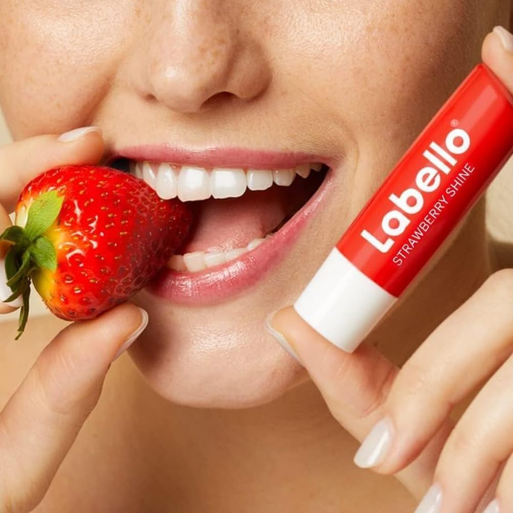 Labello Strawberry Shine Lip Balm 5.5ml / 4.8g (3 PACK)