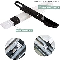 Vista 5 de Magic Window Track Cleaner Tool Set - 3 Groove Gap Cleaning Brush + 2 Window Slot Clean Brush with Dustpan + 3 Replacement Cloth