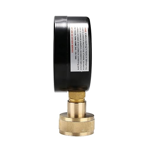 Miniatura 58 de Measureman - Manómetro de presión de agua de 0-200 psi, esfera de 2.5", medidor de presión para boquilla de manguera, probador de presión de agua