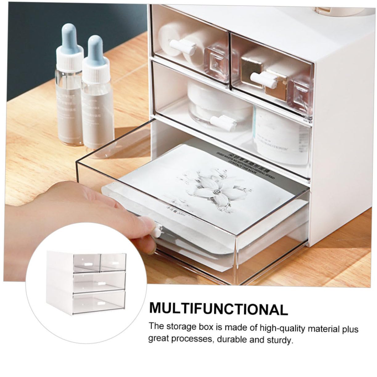 Multi Schicht Schubladenbox für Kleinigkeiten Transparentes Aufbewahrungsbehälter für Desktop Organizer für Schmuck und Bürobedarf