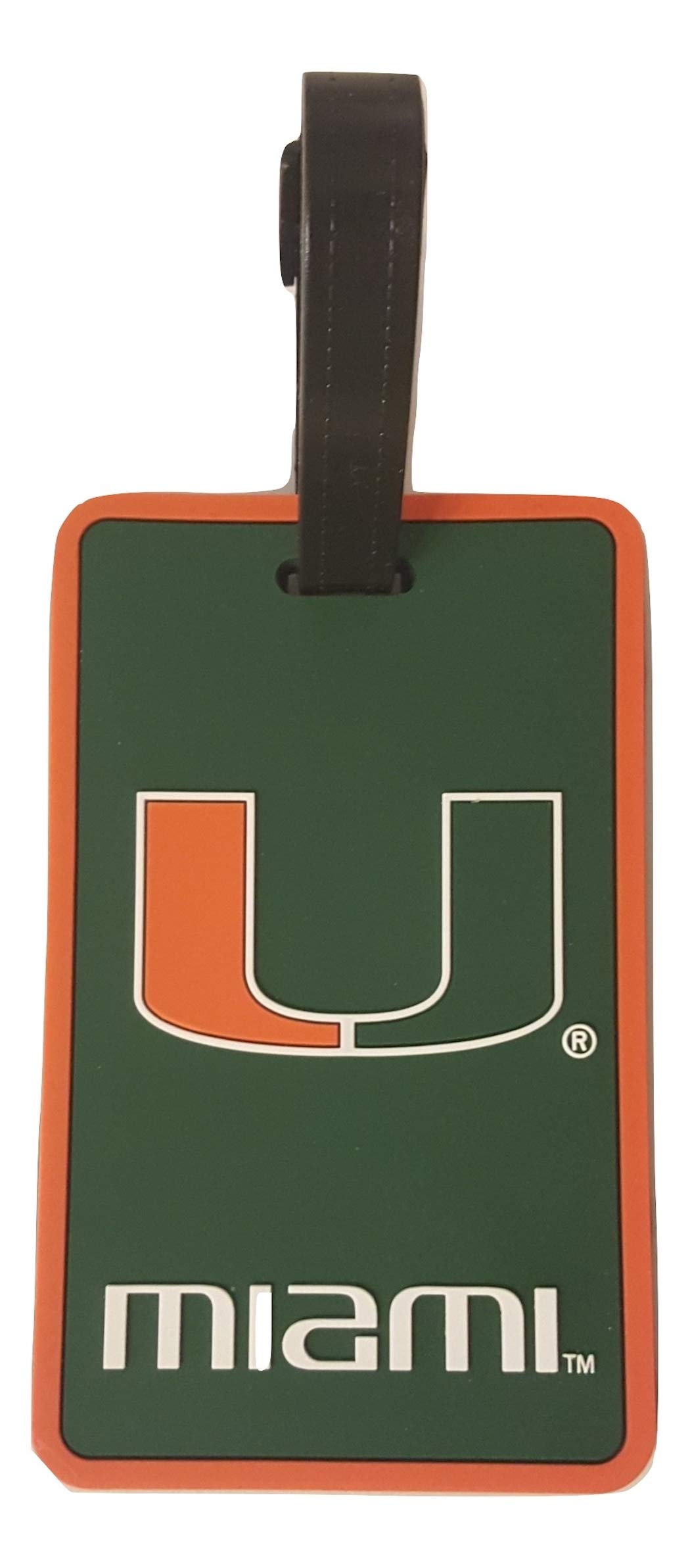 aminco NCAA Miami Hurricanes Soft Bag Tag, U Logo