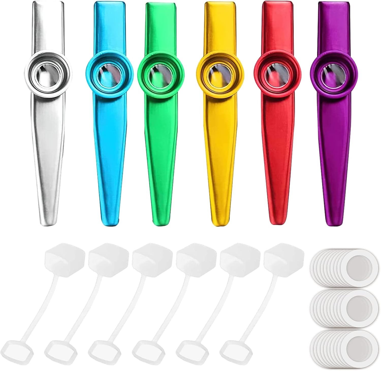 Kazoos Instrument 6 Pièces de Couleurs Différentes Kazoo Métal