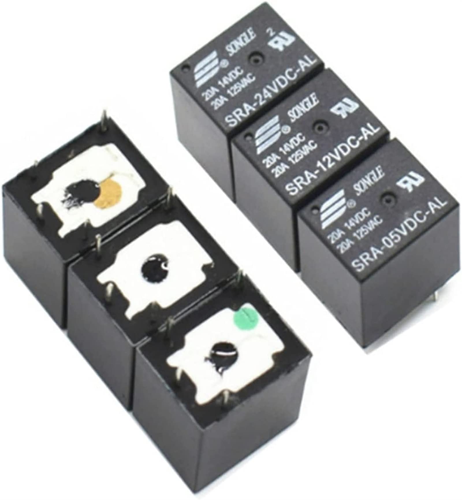 LKPEHTAGN Relay 5PCS Automotive Relays SRA-05VDC-AL SRA-12VDC-AL SRA-24VDC-AL 5V 12V 24V 20A T74 4PIN