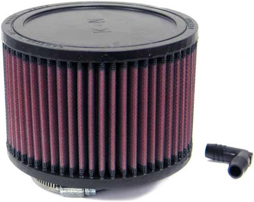 K&N Universal Clamp-On Filter: High Performance, Premium, Washable, Replacement Engine Filter: Flange Diameter: 2.5625 In, Filter Height: 4 In, Flange Length: 0.875 In, Shape: Round, RA-0680
