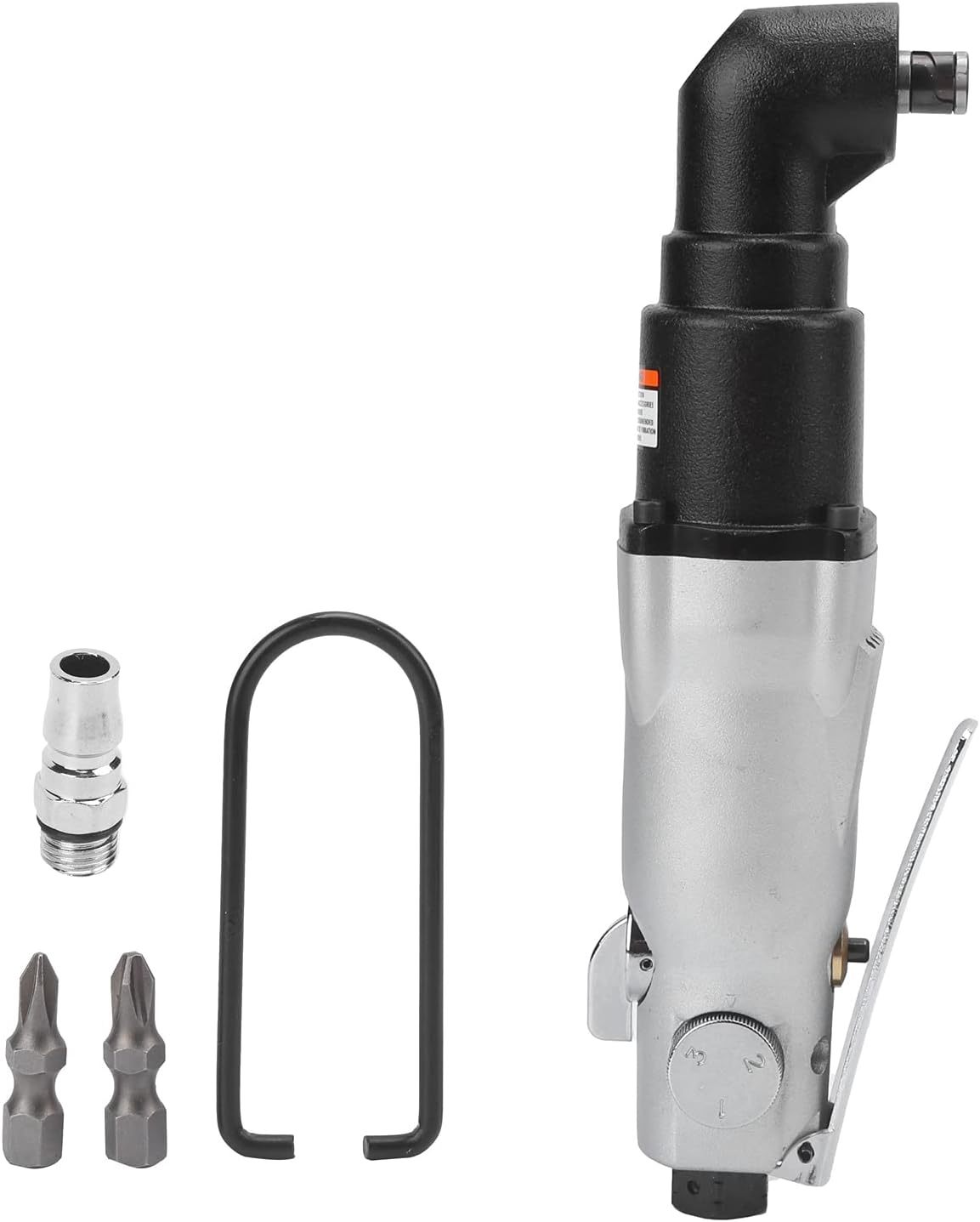 Pneumatic Screwdriver KP - 808L, Air Powered Screwdriver with 7000 RPM Speed and 60N - m Torque, Adjustable Impact Elbow Handle Tool for Machinery Manufacturing and Auto (Japanese Style)