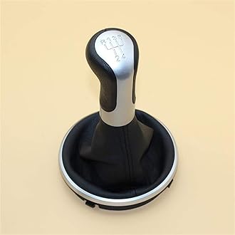 HAWIKO For Skoda, Fabia Roomster 2006 2007 2008 2009 2010 Car-Styling 5 Speed Car Gear Stick Shift Knob With Leather Gaiter Boot Car Gear Stick Knobs