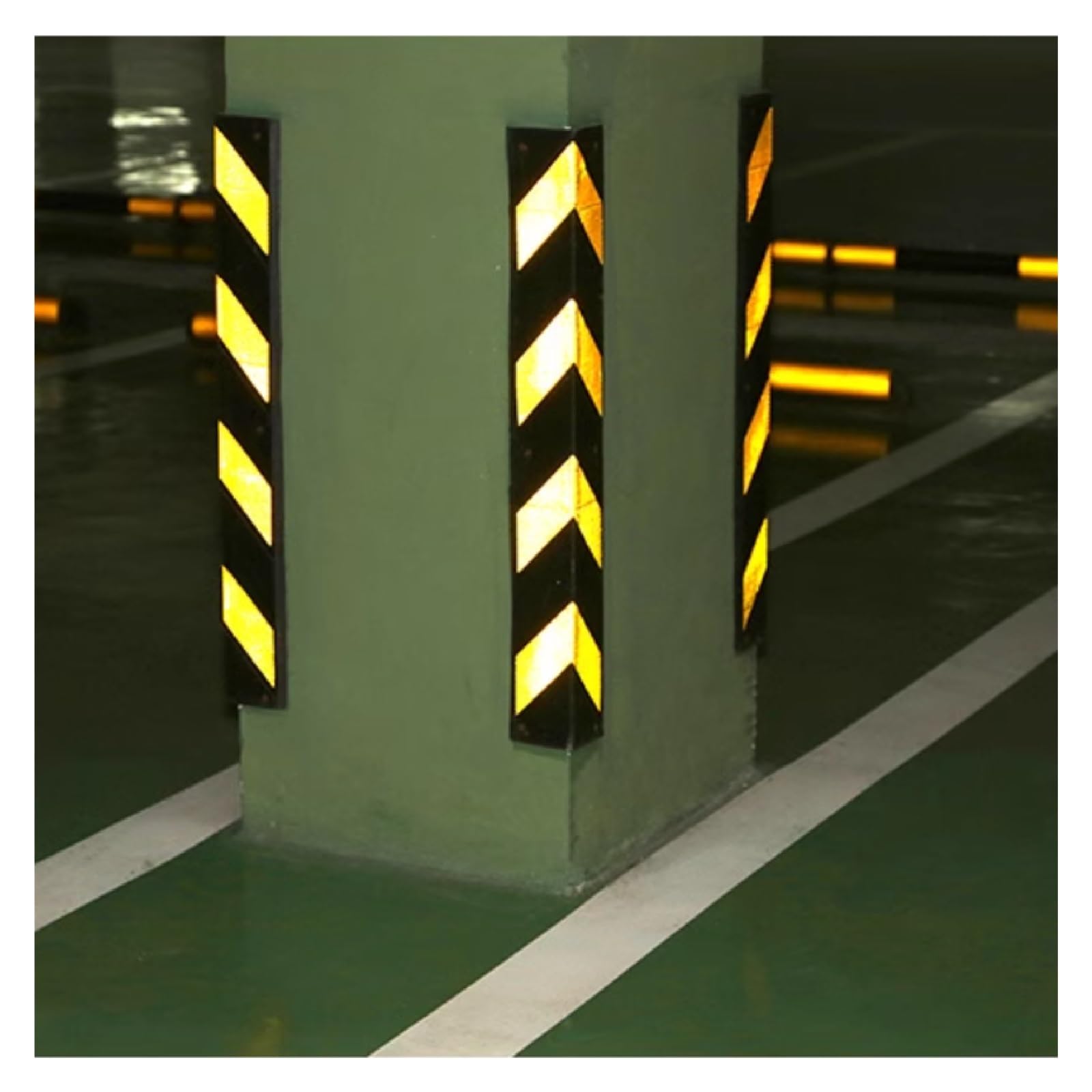 Protector Columnas Garaje Protector De Borde De Esquina De Pared For Garajes, Almohadilla De Parachoques De Advertencia De Seguridad De 100x10x0,8 Cm, Tira Reflectante De Goma De Advertencia De Tráfic
