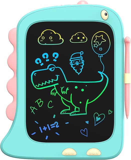 ORSEN Pizarra Mágica Infantil 8,5 Pulgadas con Diseño de Dinosaurio – Tableta de Escritura LCD Reutilizable, Juguete Educativo para Niños 2-8 Años, Ideal como Regalo de Cumpleaños (Azul)