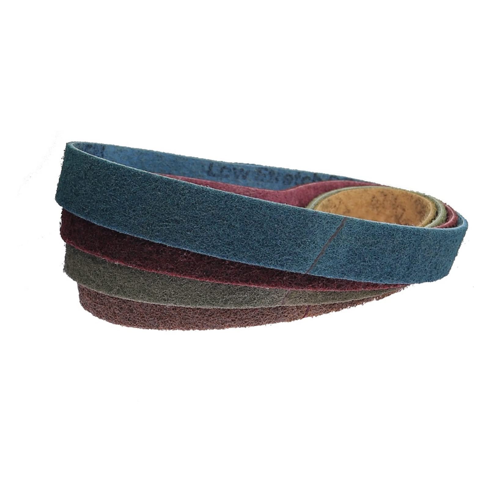 Pas szlifierski 4 szt. Nylonowy pas szlifierski z włókniny od grubej do drobnej 40 * 740mm o ziarnistości 150 240 400 600(Blue)