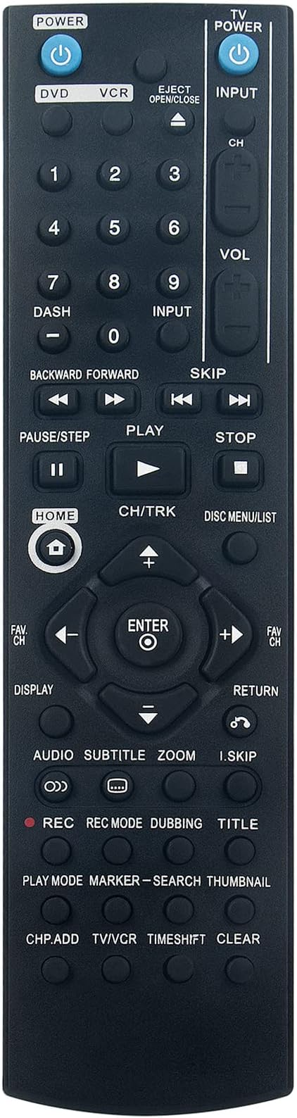 AKB36097101 AKB31238705 AKB32606601 Replace Remote Control Work for LG RC199H RC797T RC897T RC700N RC397H-M RC397H RC286H-M RC297H RC389H RC286HM RC397HM VCR DVD Recorder