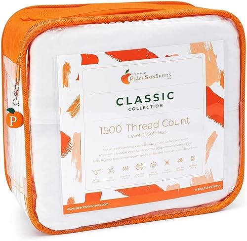 Miniatura 7 de PeachSkinSheets - Juego de sábanas para los sudores nocturnos Auténtico juego de sábanas suaves que absorben la humedad, 1500 hilos.