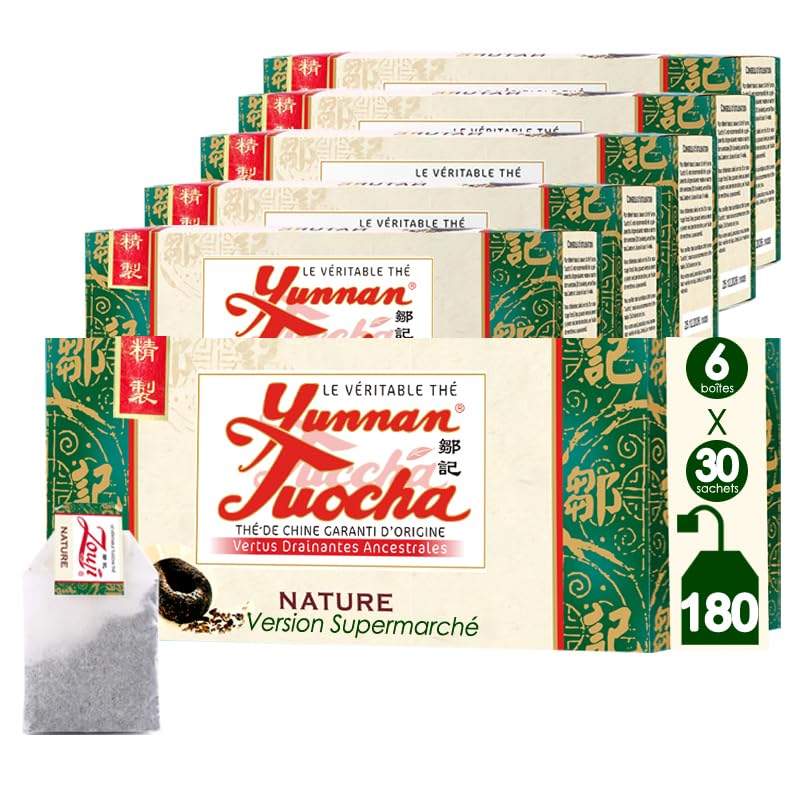 Éliminer les toxines et le cholestérol grâce au thé Tuocha cure naturelle de 180 sachets