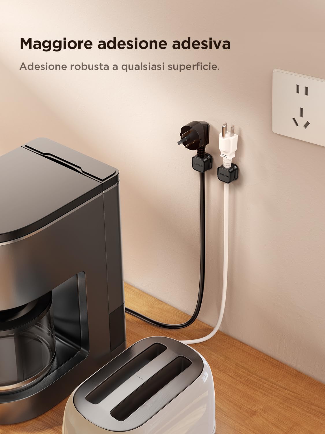 KEWUF 6 Pezzi Cable Organizer, Organizer Cavi Scrivania, Fermacavi Scrivania, Magnetico Fermacavo, Ferma Cavi Adesivi, Adatto Alimentazione, USB, Cuffie, Clip per Cavo con Bocca a Salsiccia
