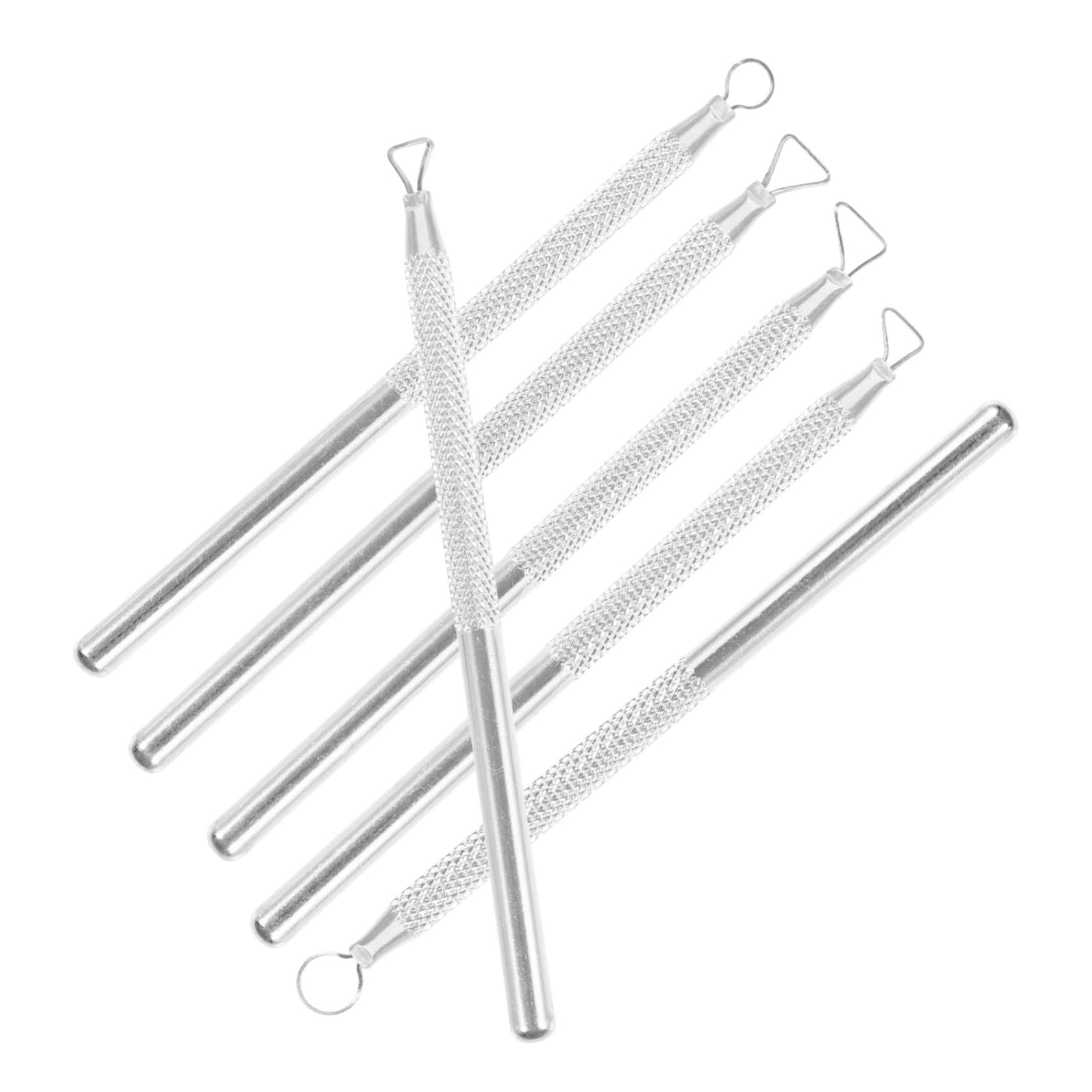 HOMSFOU 5 Sätze Tonwerkzeug Mit Griff Stempel Aus Ton Aus Formen Lufttrockener Ton Zum Trimmen Von Ton Töpferei Aluminium 6 Stück * 5