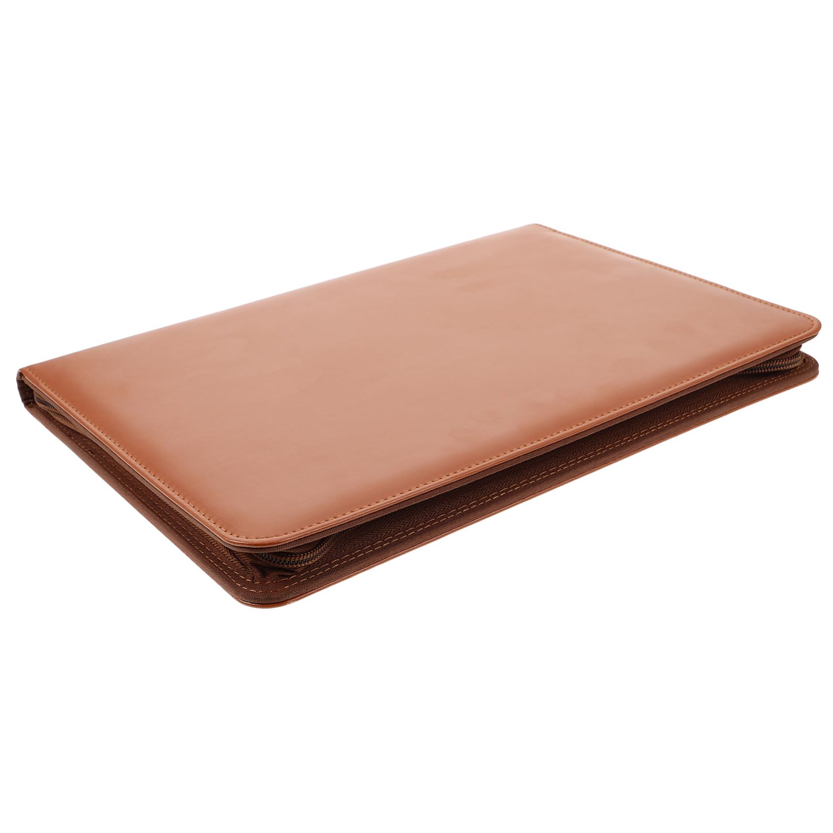 Sewroro carpeta bolsa con cremallera carpeta organizador portafolio de negocios Portafolio de archivos Organizador de tarjetas de cartera de oficina padfolio PU