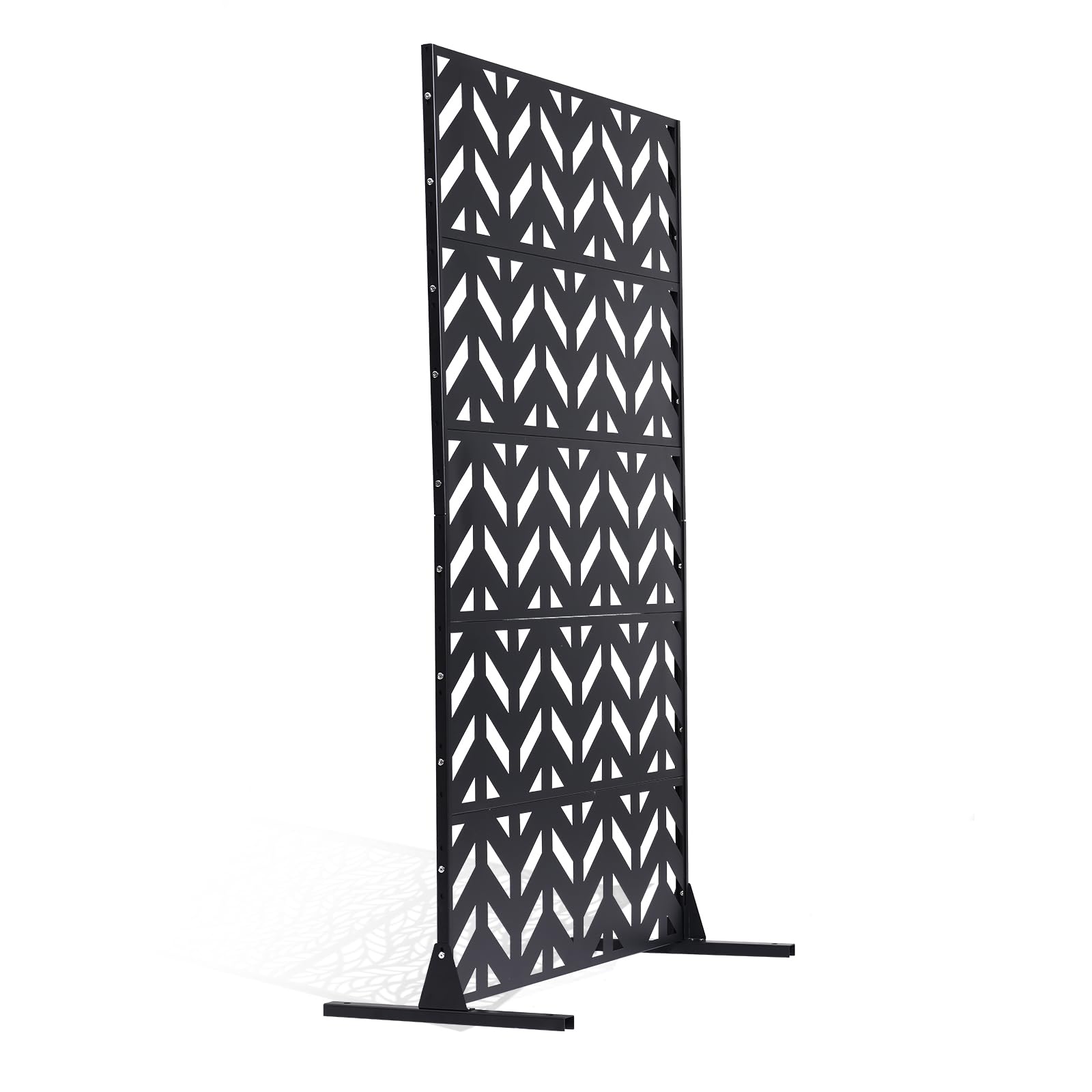 VEVOR Brise-Vue Métal, 120x183 cm, Panneau Intimité Autoportant avec Support, Écran de Confidentialité Décoratif, Paravent Séparateur Extérieur pour Patio, Balcon, Terrasse, Salle Intérieure, Jardin