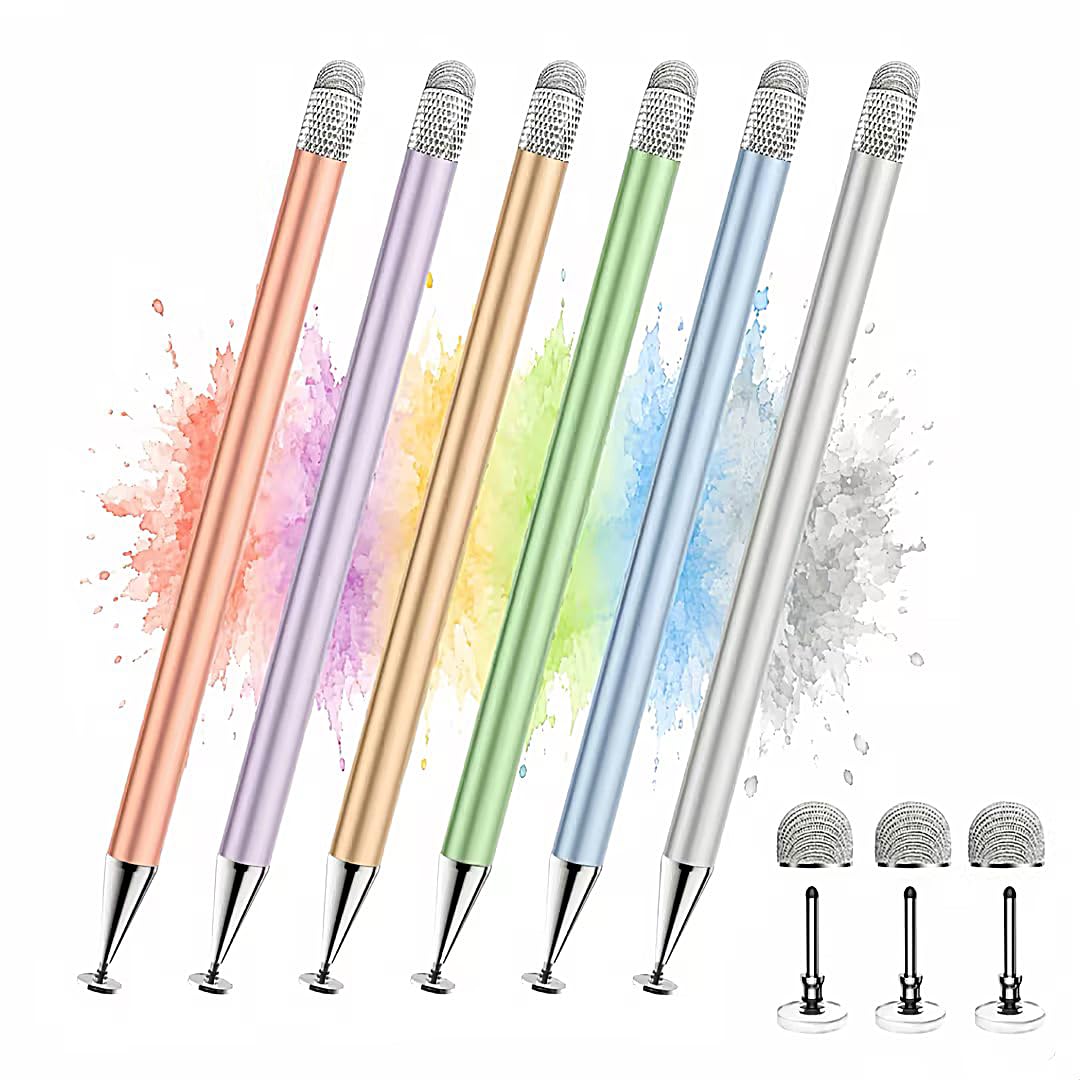 Lápiz capacitivo para pantalla táctil, lápiz capacitivo 2 en 1 de alta precisión, adecuado para iPhone/iPad/Android Stylus para iPad, compatible con todos los táctiles
