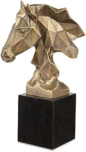 Uttermost 18185 Chiseled Horse Bust - Sculpture-13.25 Inches Tall and 6.5 Inches Wide