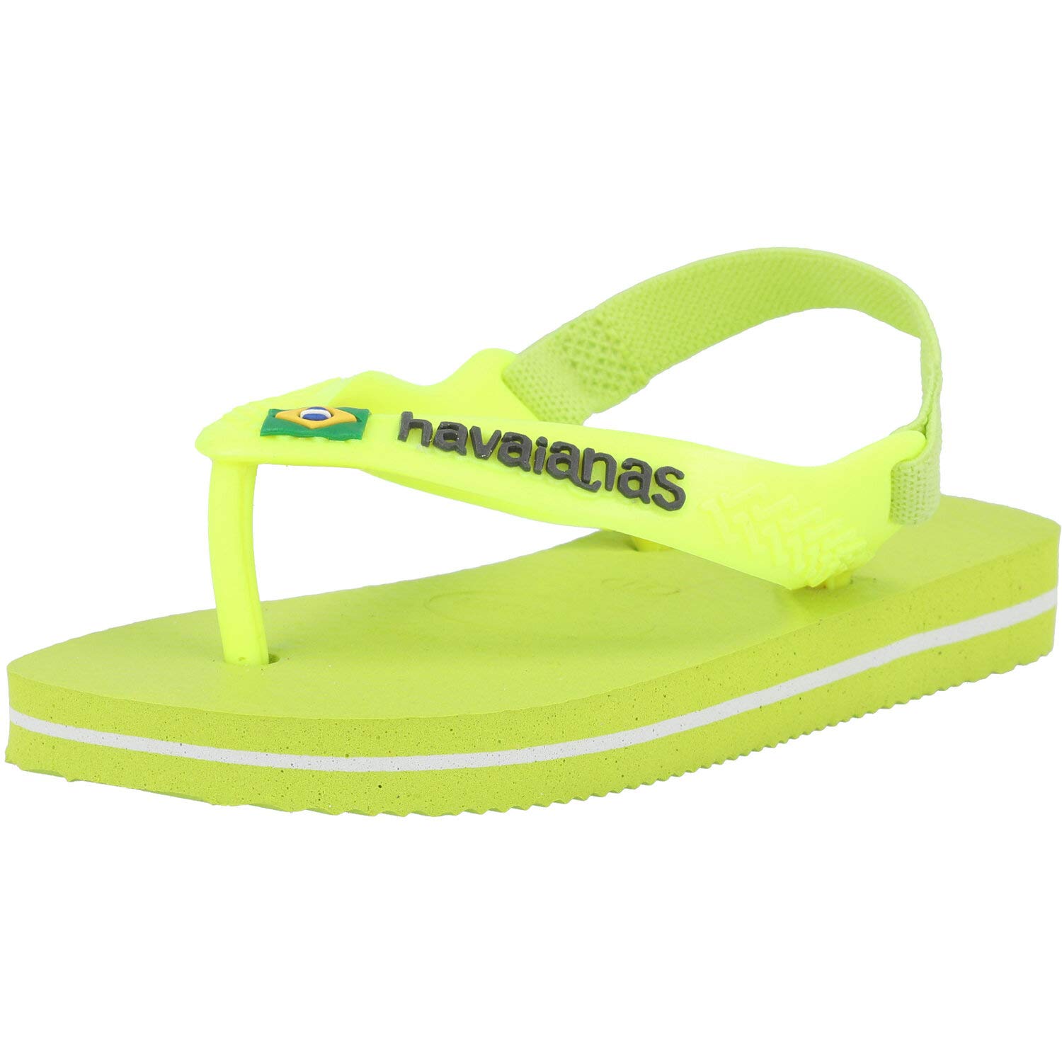 Havaianas Brasil Logo II, Infradito Unisex - Bambini, Giallo (Green Galattico), 21 EU