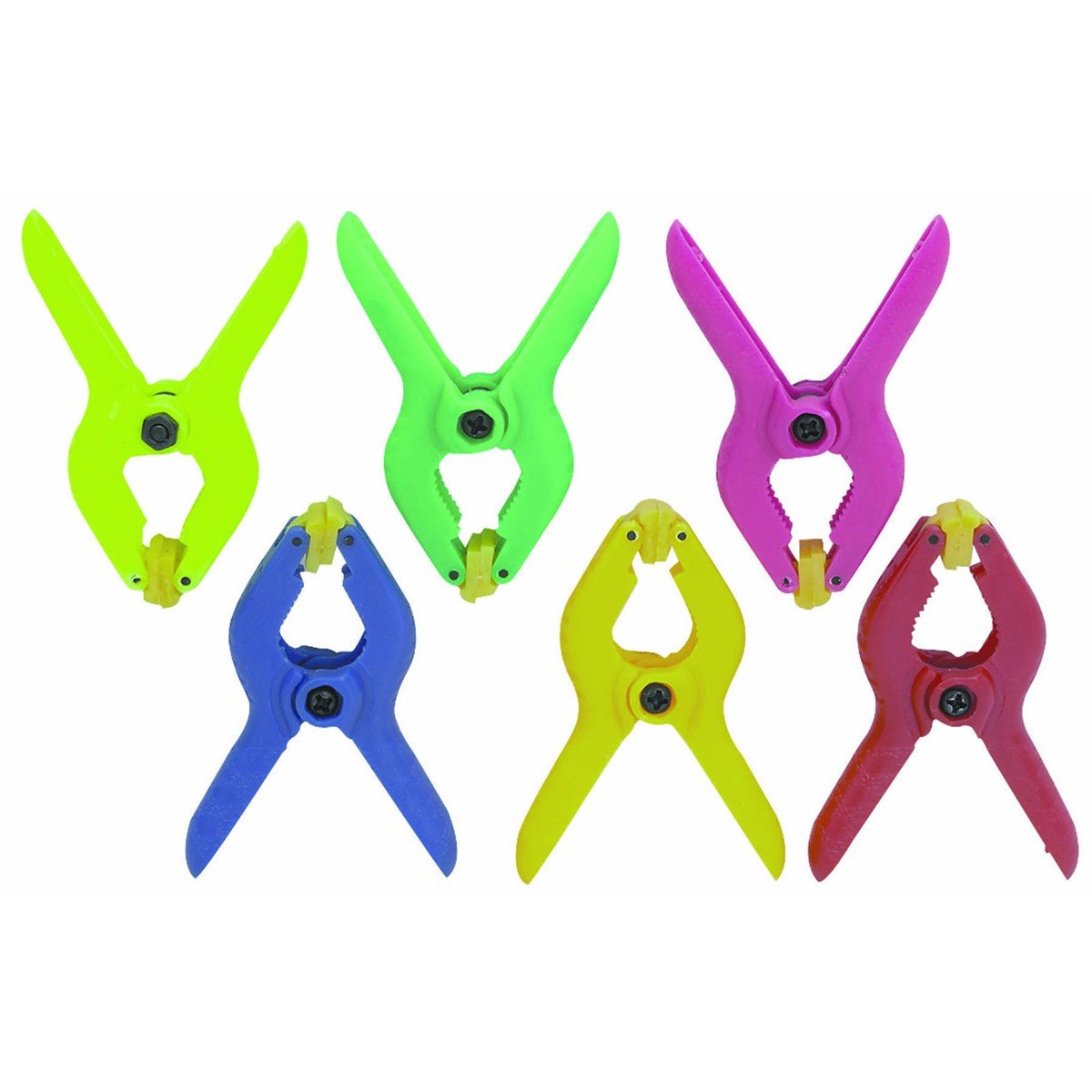 Plastic 6 Piece 7/8" Spring Clamp Set