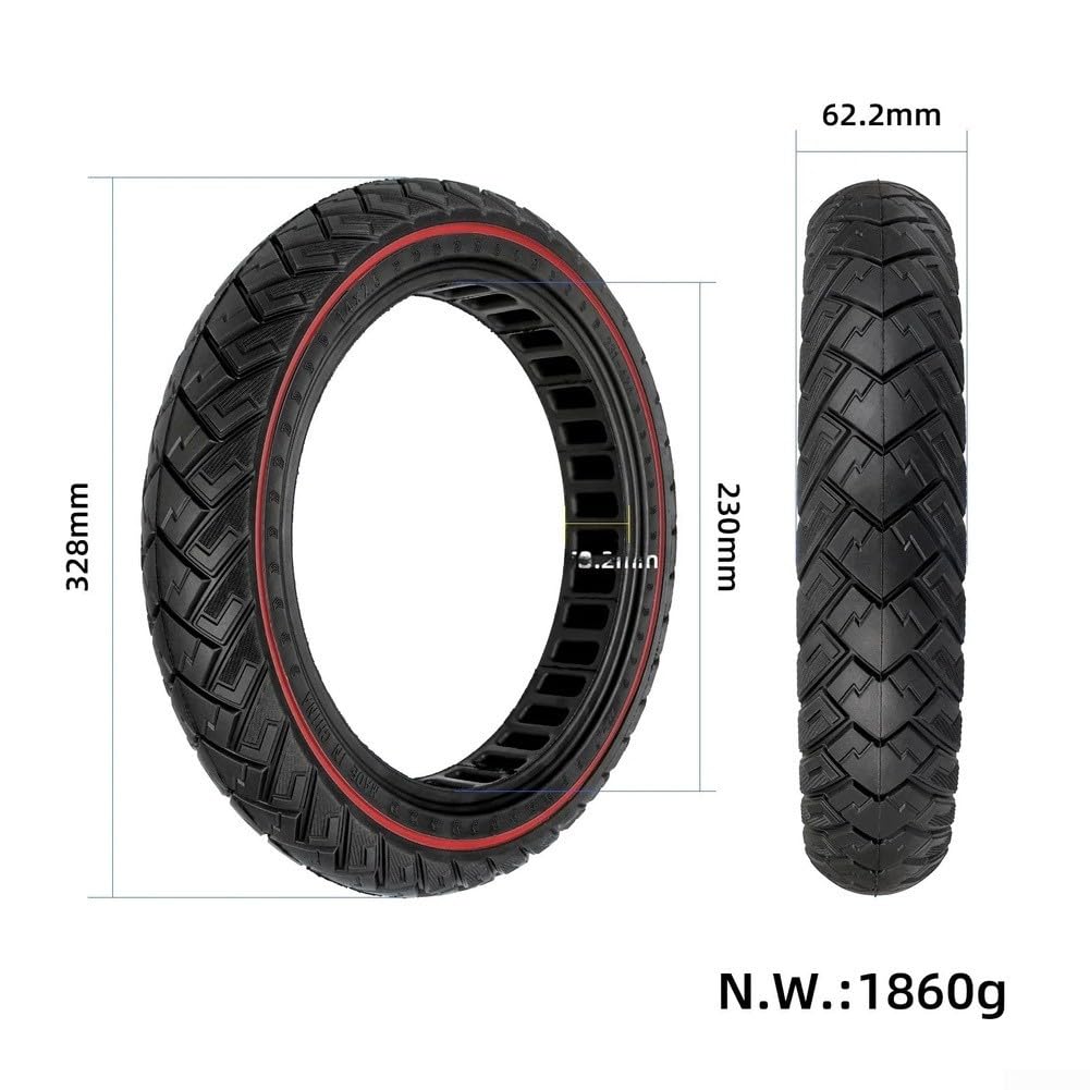 Pneu tout-terrain solide 14 x 2,5 pour adulte électrique pour scooters