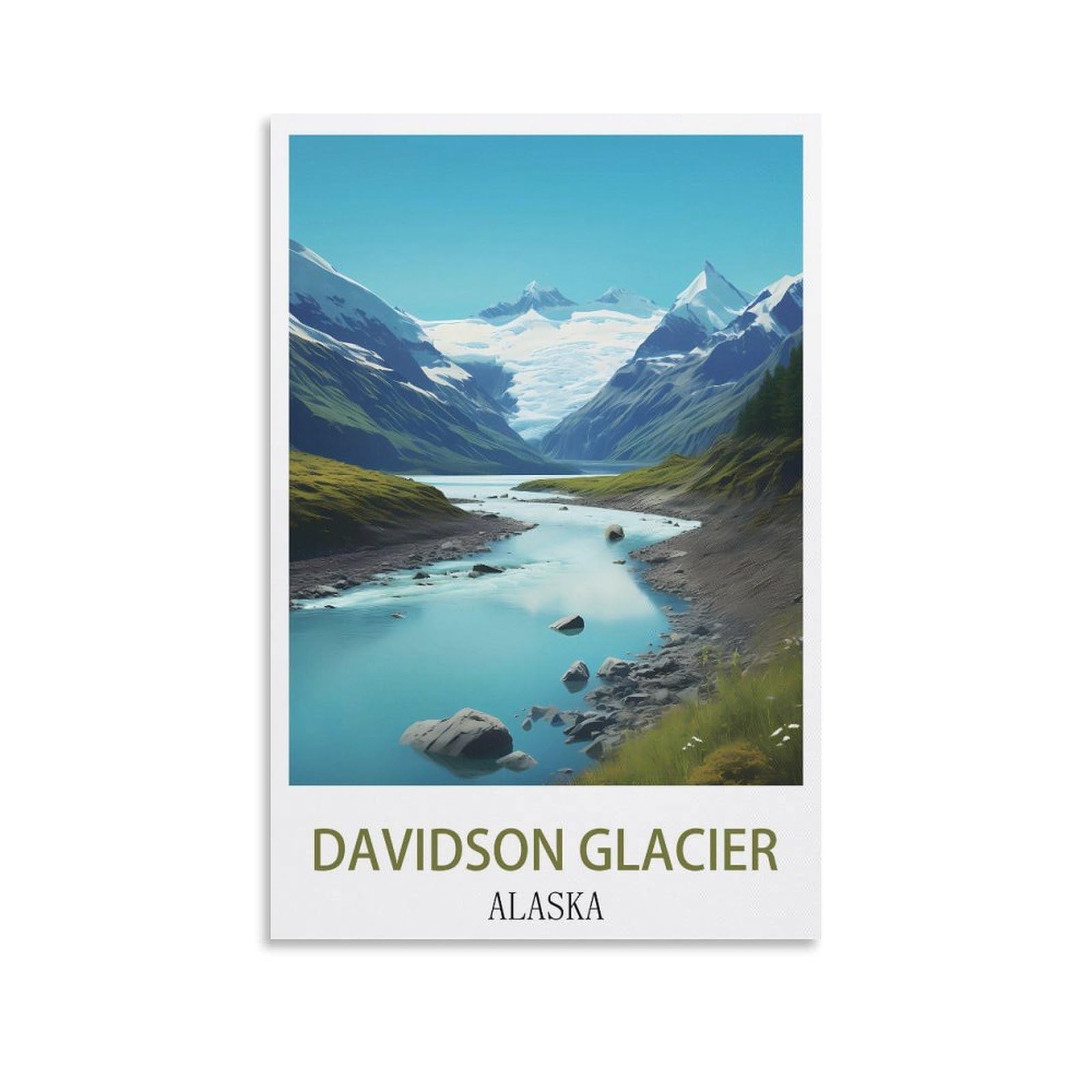 EZMLFA Diamond Painting Art Kits,Davidson Glacier Alaska,5D Diamond Painting Kit for Adults Beginners, DIY Full Round Drill Gem Art Kits for Home Decor 40x50cm