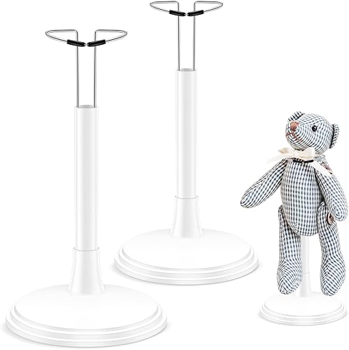 Gadpiparty 2 soportes de soporte para muñecas, figuras portátiles, juguetes, organizador ajustable, soporte de exhibición, soporte de muñeca, marco