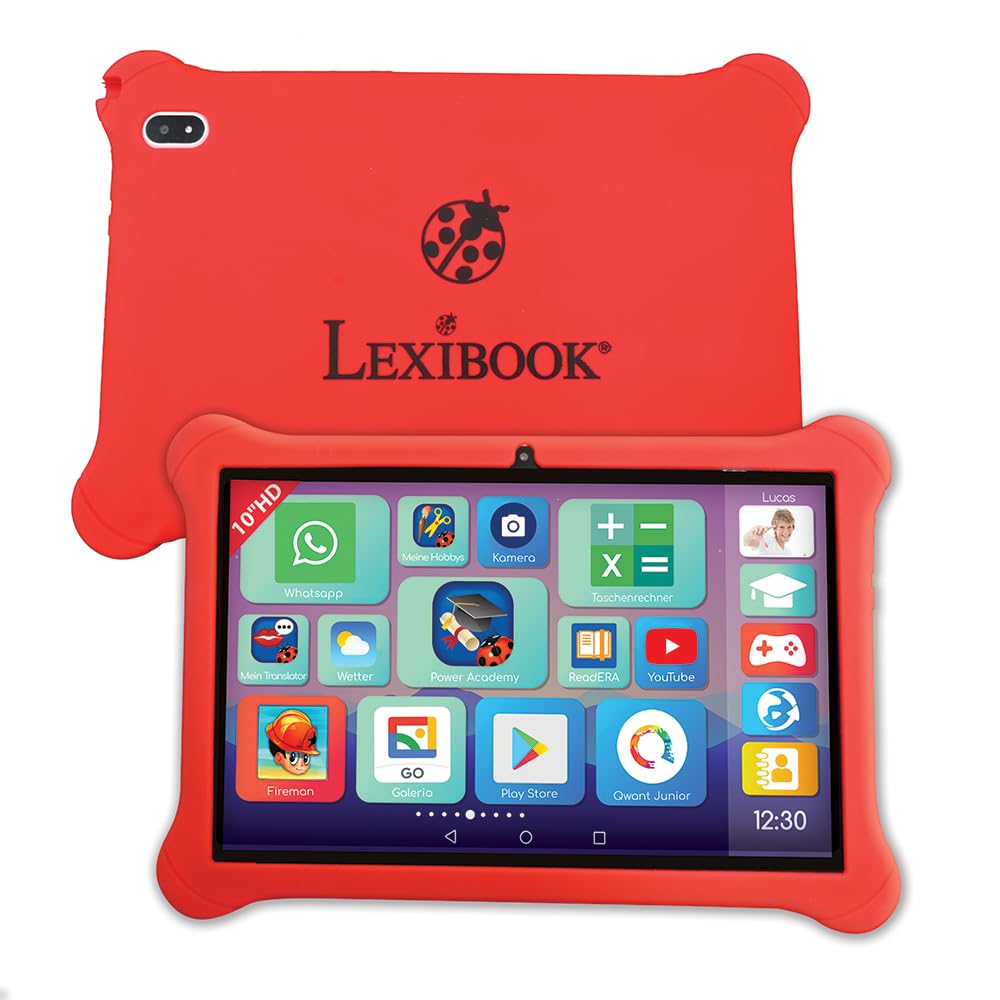 Lexibook, Lexipad® 10'', Tablet edutainment, Powered by Android™, Progettato per Tutta la Famiglia, contenuti educativi e Divertimento, Controllo Genitori, TLN10DE