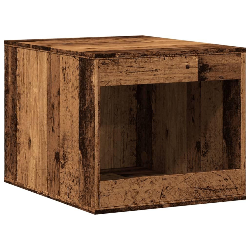 Katzenkloschrank Altholz-Optik 47x59x42 cm Holzwerkstoff | Stilvolles Katzenhaus für das Wohnzimmer: Versteckt die Katzentoilette dezent und dient als Beistelltisch.
