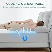 Vista 7 de MERITLIFE - Protector de colchón de bambú impermeable premium, suave y sin ruido, relleno con tela de aire 3D ultrasuave y transpirable, funda