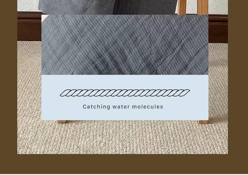 Miniatura 5 de Toalla de gasa, puro 100% algodón, toalla gruesa de lino natural, toalla de lino, toalla de viaje suave, toalla de pelo, texturizada, tejido gofre,