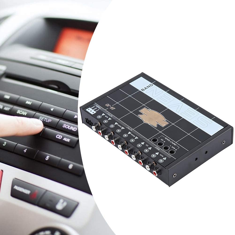 EBTOOLS pour equaliseur sono Equaliseur Égaliseur Stéréo Audio Audio noir pour voiture avec 7 bandes Égaliseur 7 bandes modifié pour voiture Égaliseur audio de voiture égaliseur audio de fer