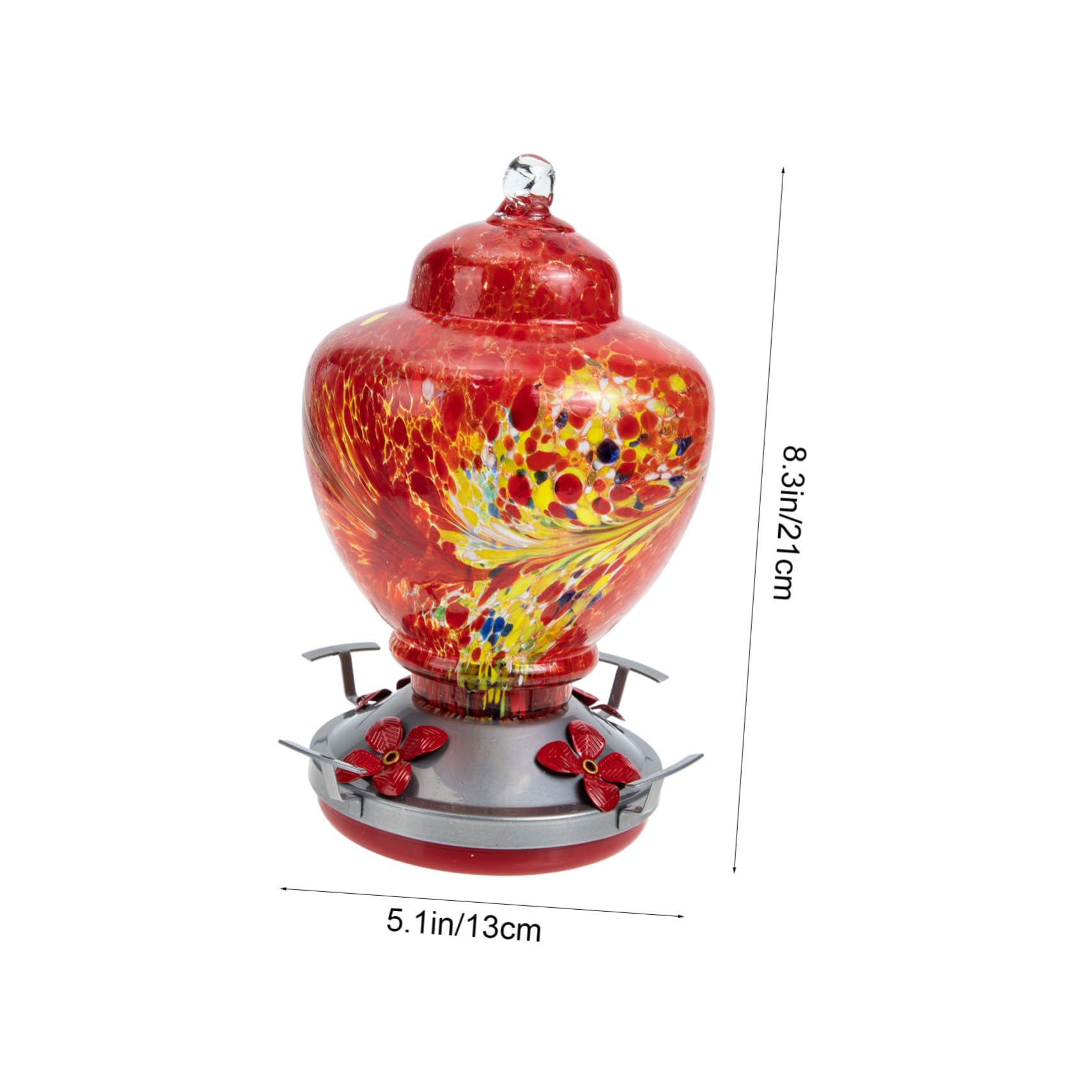 TOYANDONA Hängefutterspender Für Vögel Aus Glas Mit Ansprechender Optik Für Außenbereich Als Futterspender Für Kleine Vögel Wie Kanarienvögel Oder Papageien Als Gartendekor