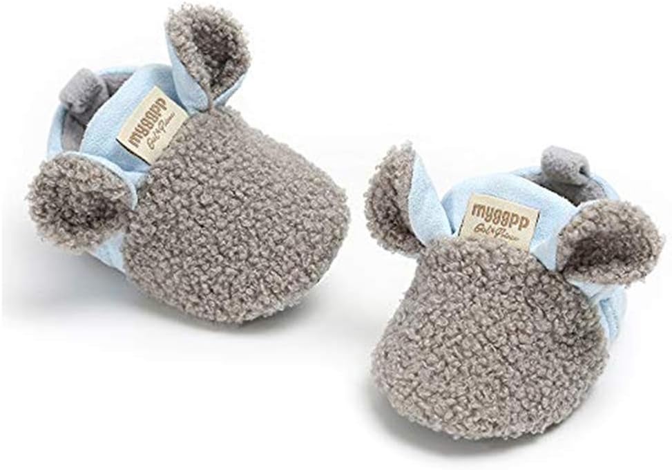 RVROVICBaby Boys Girls Plush Winter Snow Boots Bowknot Anti Slip Warm Fleece Infant Boots Toddler Prewalkers