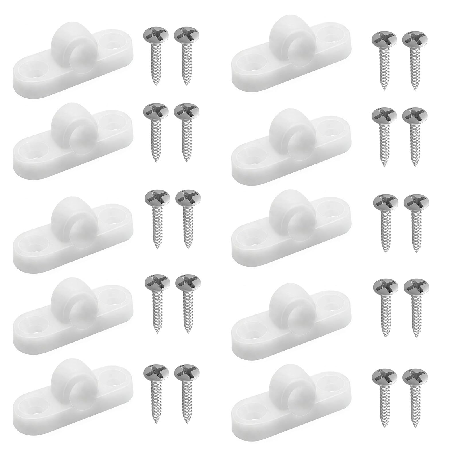 Zerabidpro Juego de 10 Ojales para Toldos de Caravana y Autocaravana, Incluye 20 Tornillos para Montaje Flexible Vertical y Horizontal - Material PP Ecológico y Duradero — view 7