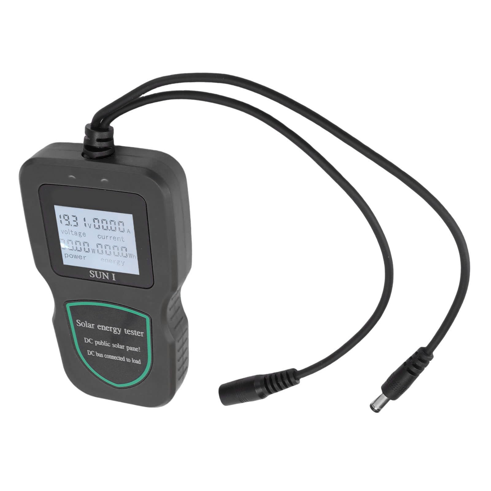 Tester per Pannelli Solari, Materiale ABS, Multimetro MPPT Ad Alta Precisione per Test di Pannelli Solari Fotovoltaici, Ampio Schermo LCD per Professionisti e Appassionati (BLACK)