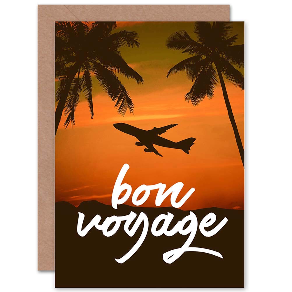 Wee Blue Coo Bon Voyage Pôr-do-sol viagem selado cartão de