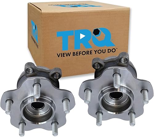 Vista 201 de TRQ Juego de Rodamientos de Rueda y Cubierta de Llanta Trasera para Conductor y Pasajero 2 Piezas Compatible con Infiniti G35 2003-2006 2007 G35