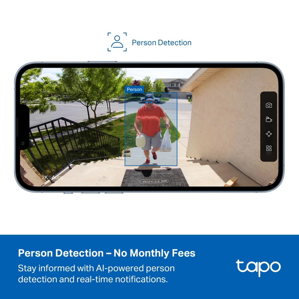 Tapo Kit de Caméra de Surveillance WiFi extérieure Full HD, Batterie 5200 mAh, jusqu'à 180 Jours d'autonomie, Vision Nocturne Couleur, détection de Personne, Alarme sonore et Lumineuse, IP65 C400 KIT
