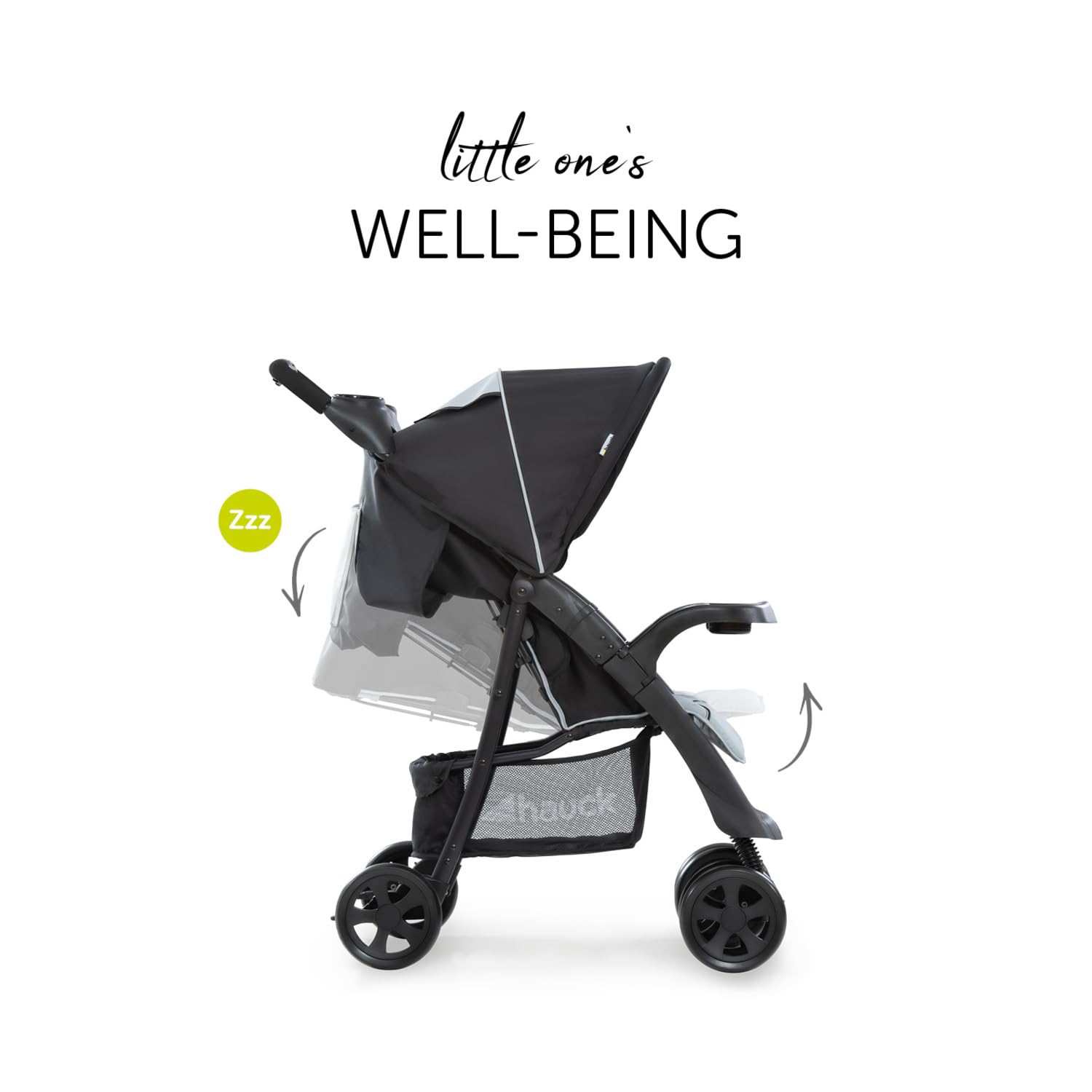 hauck Shopper Neo II Silla de Paseo Ligera - Carrito Bebe Reclinable desde Nacimiento hasta 22 kg - Carro Compacto y Plegable - Ruedas Giratorias Antipinchazos - Portavasos - Gris