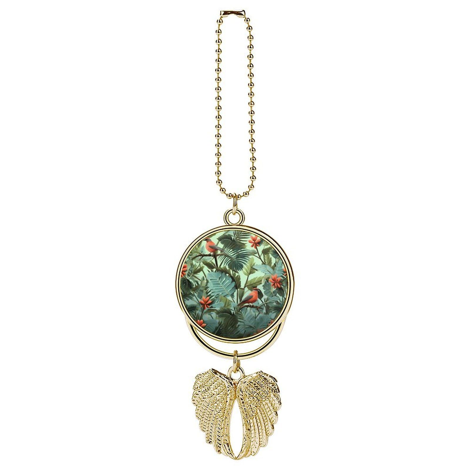 Tropical Plants Car Charm Alloy Car Rear View Mirrors Hanging Ornaments Stylish Car Pendant Funny Auto Hanging Accessories Car Hanging Ornaments Gift for Women Men