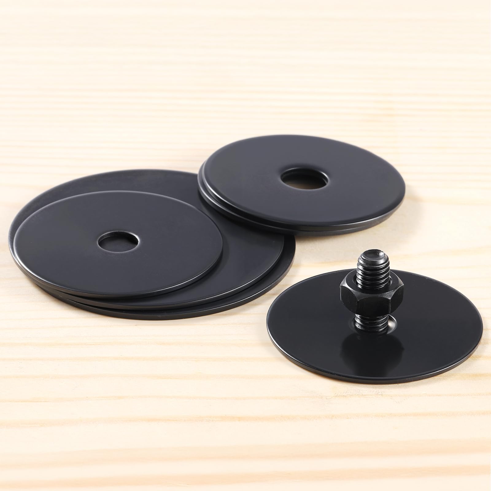SVLING 25PCS 3/8" x1-1/2 Fender Washers, Black Oxide 304 Stainless Steel 18-8, 3/8" ID x 1-1/2" OD Hardware Flat Washers for Screws Bolts — view 6
