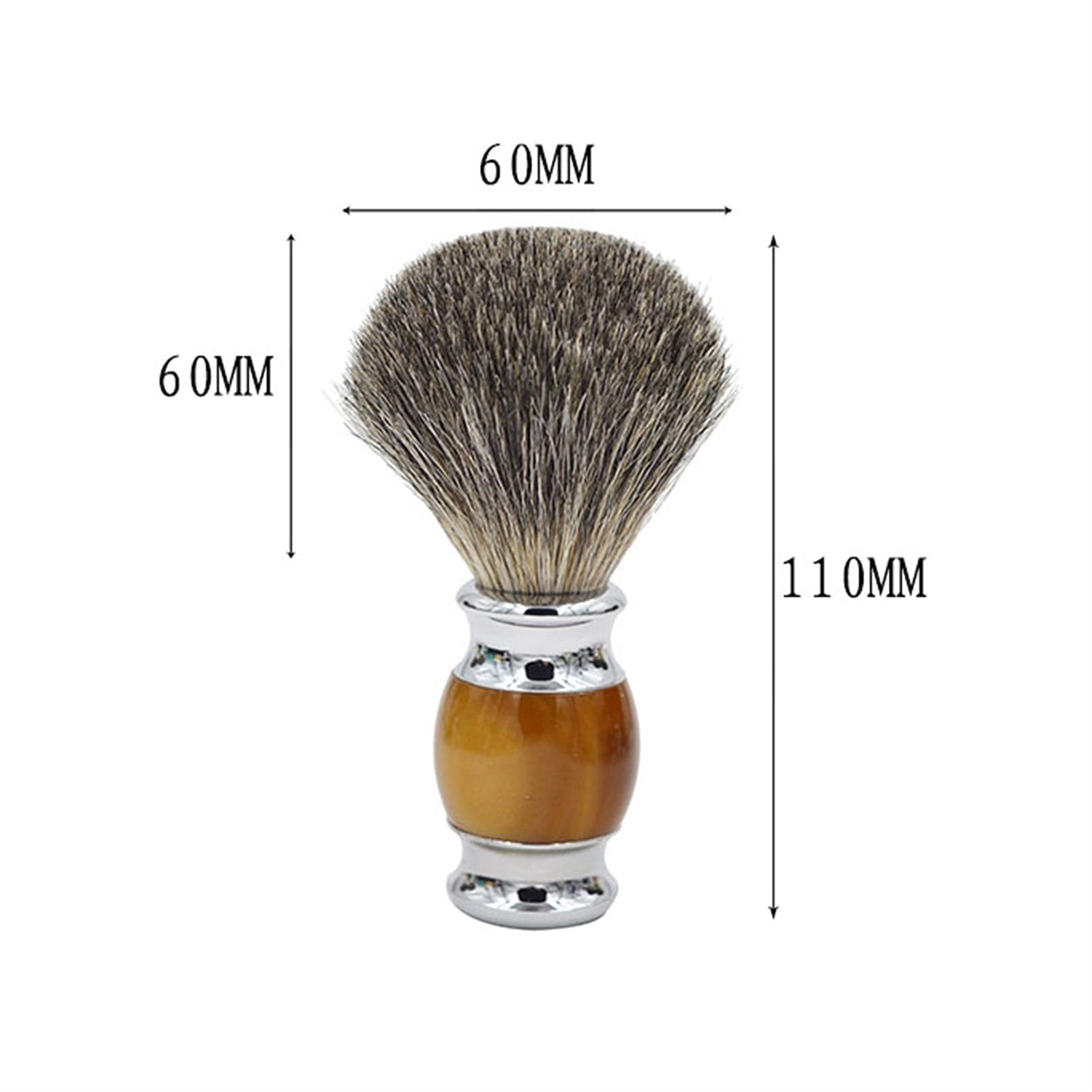 AnSafe Pennello da Barba Fatto a Mano Tasso Capelli Barba Pennello in Schiuma Portatile retrò Pennello da Barba Bagnato