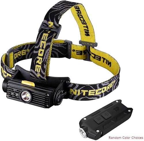 Paquete económico: NITECORE HC90 recargable cuatro fuentes de luz ultra alta intensidad faro -CREE XM-L2 y RGB LED -900 lúmenes con TIP USB