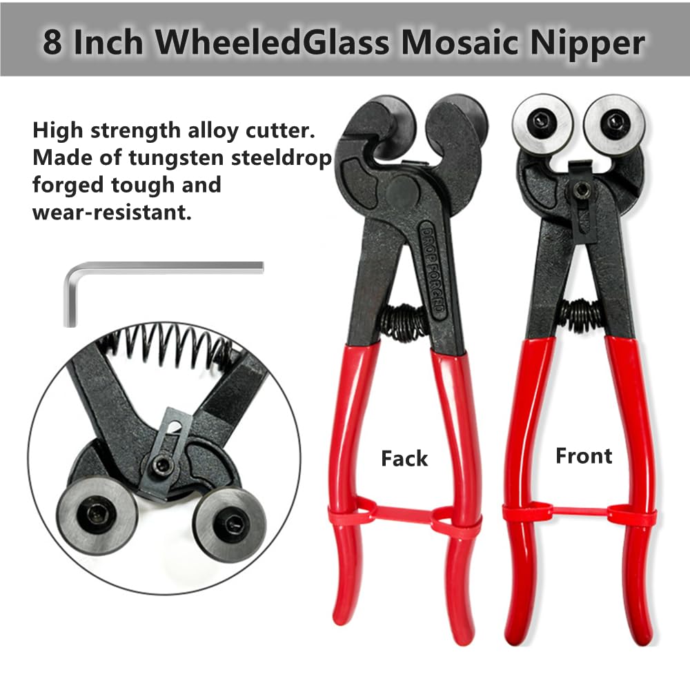 Tile Nipper & Cutter - 8 Inch Glass Mosaic Tool -2 Tile Nipper & Cutter - 8 Inch Glass Mosaic Tool -2